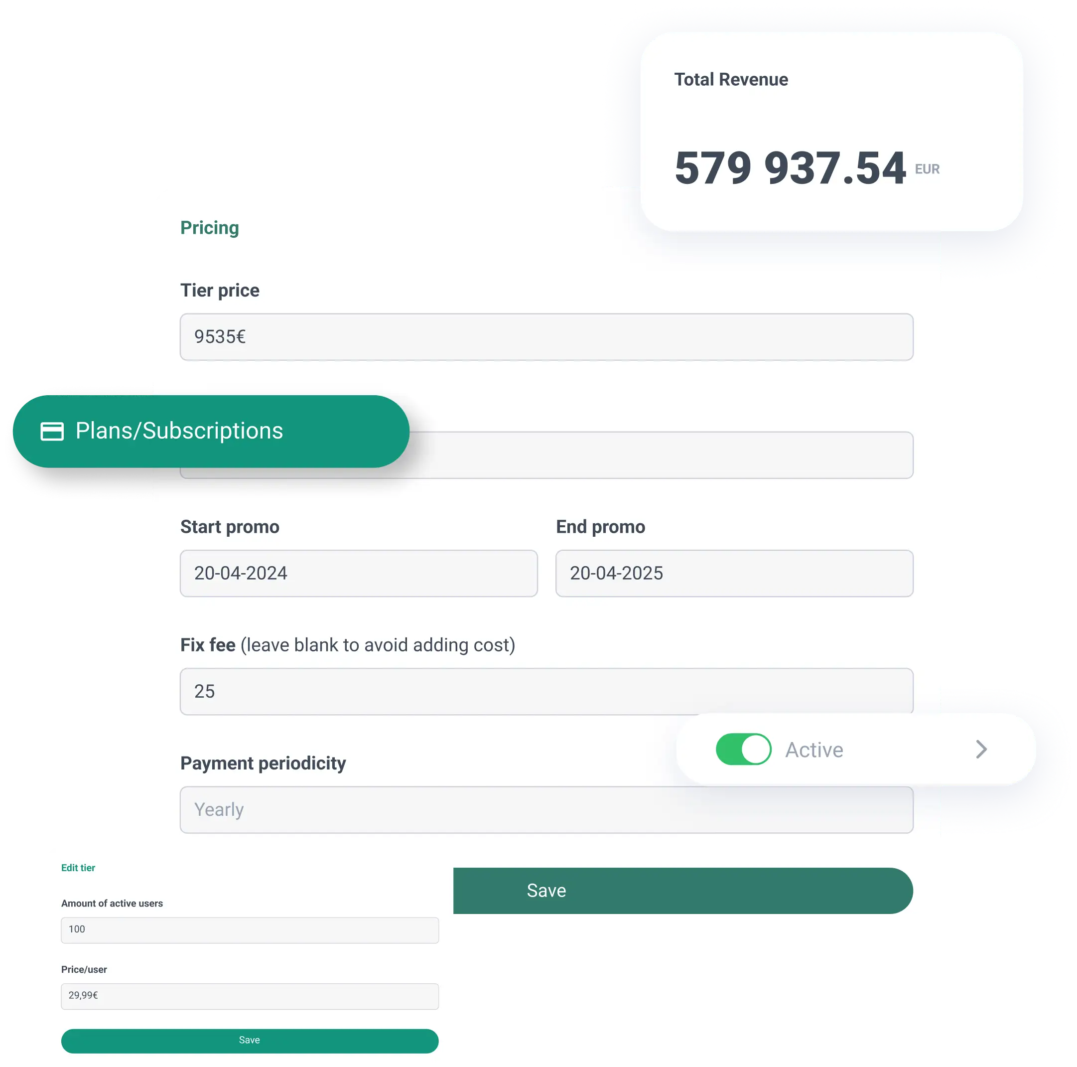 FINANCE & BILLING mockup